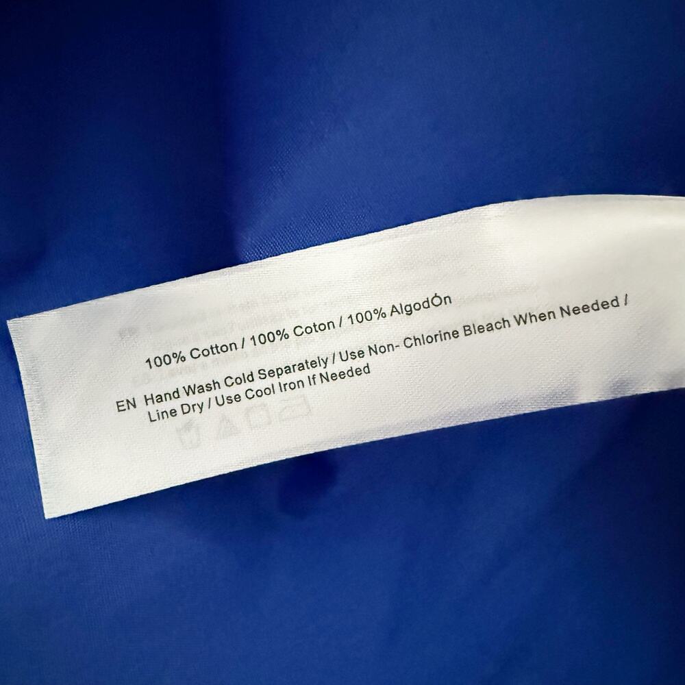 BAND OF THE FREE | Lapis Blue Babydoll Dress Bow Front Puffed Sleeves | Large - Picture 6 of 8